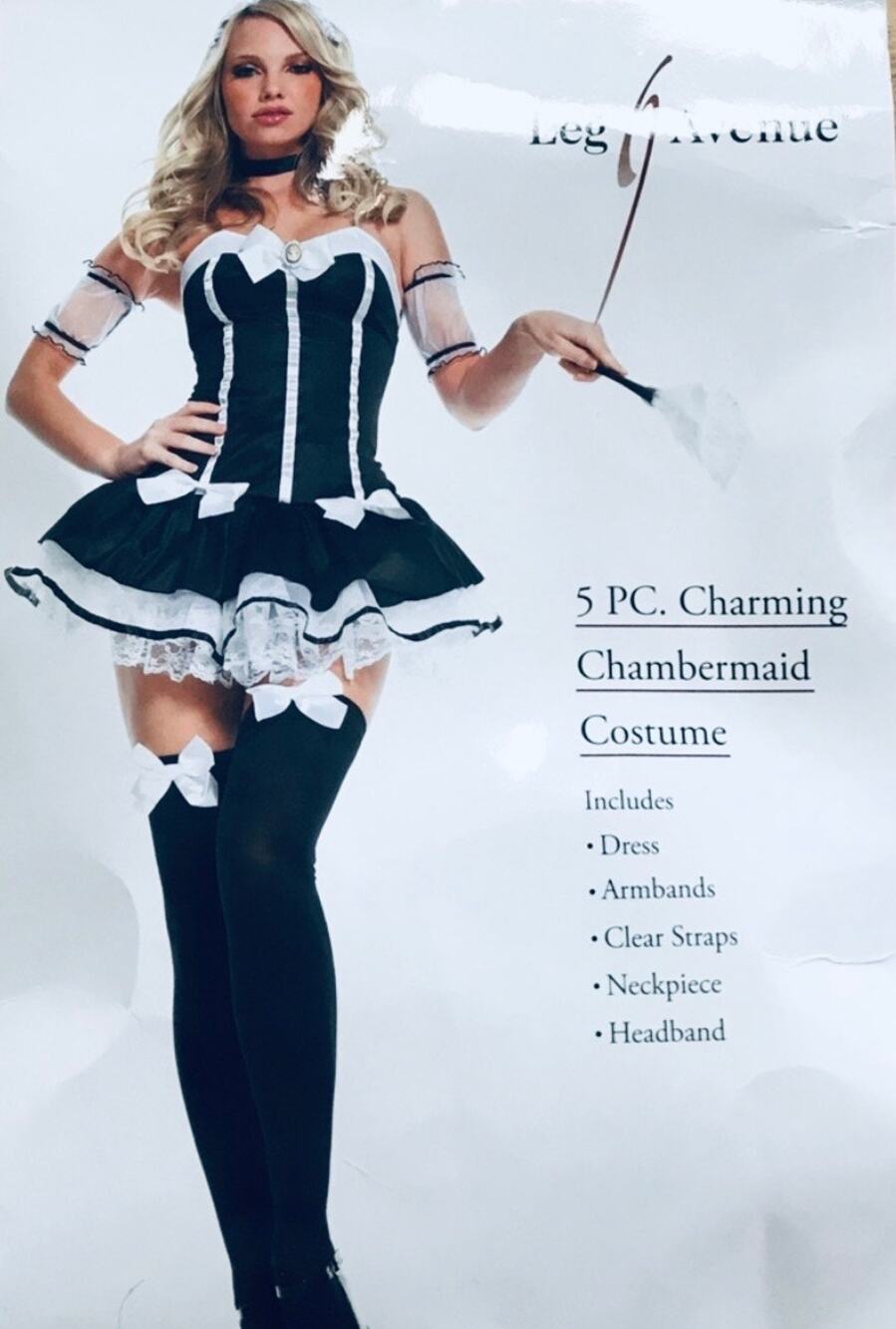 LEG AVENUE CHARMING CHAMBERMAID FRENCH MAID COSTUME - MEDIUM